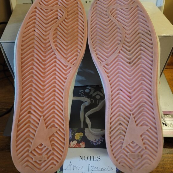 Golden Goose Ballstars Size 38 US 7.5-8 Pink Suede Red Star ⭐️ - Picture 10 of 10